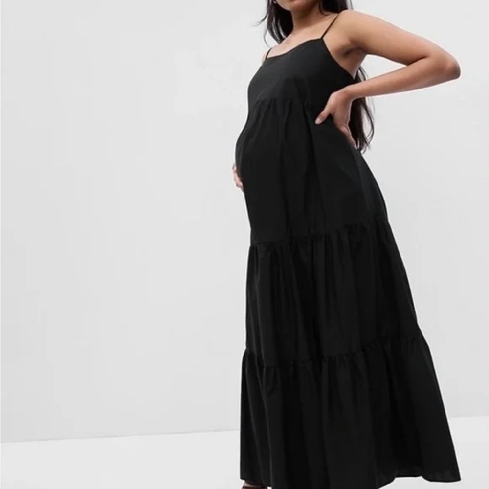 GAP Black Maxi Maternity Dress